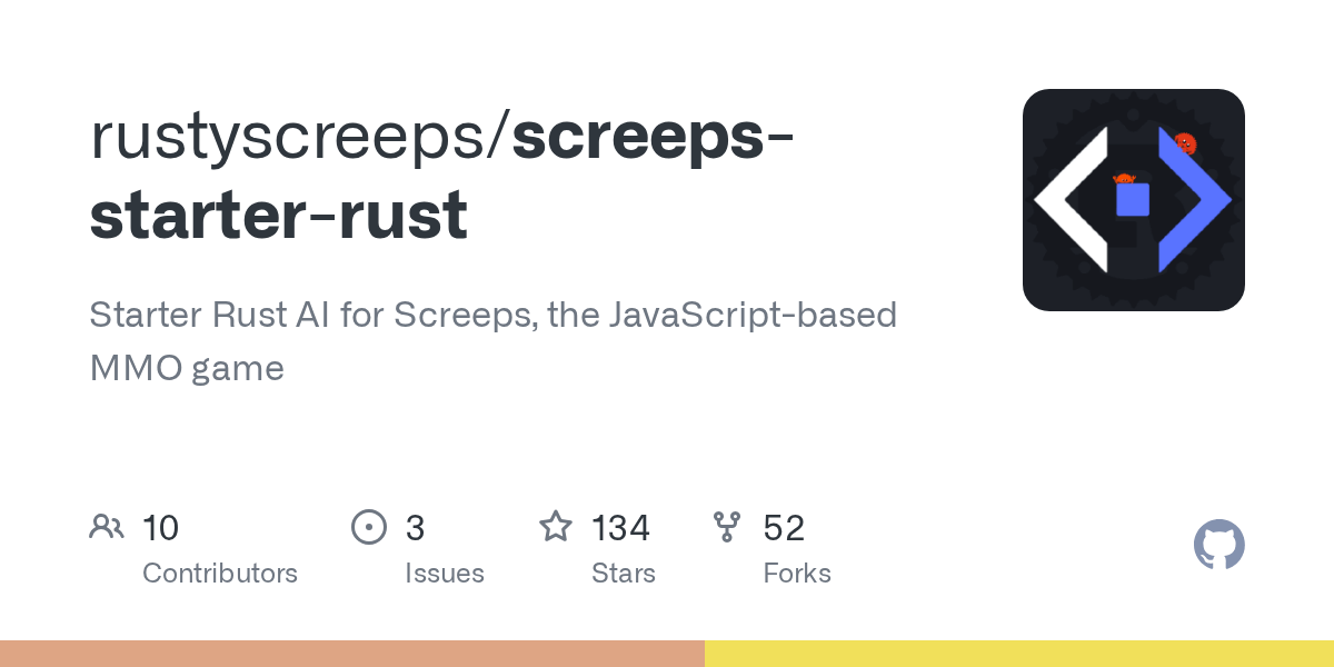 GitHub rustyscreeps/screepsstarterrust Starter Rust AI for Screeps, the JavaScriptbased