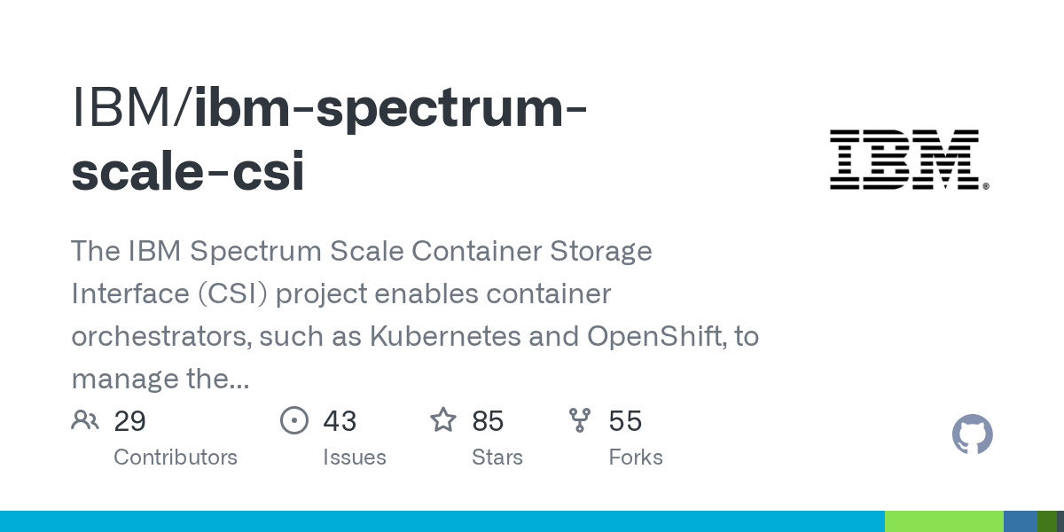 GitHub IBM/ibmspectrumscalecsi The IBM Spectrum Scale Container