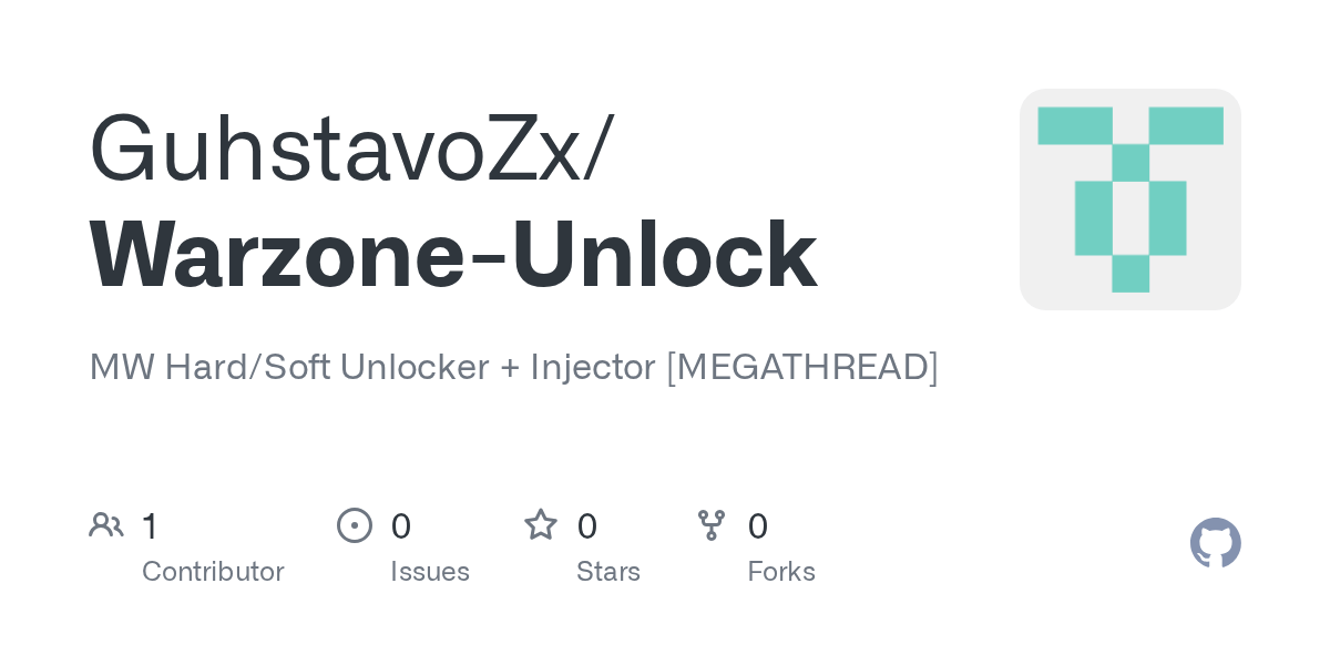 GitHub GuhstavoZx/WarzoneUnlock MW Hard/Soft Unlocker + Injector [MEGATHREAD]