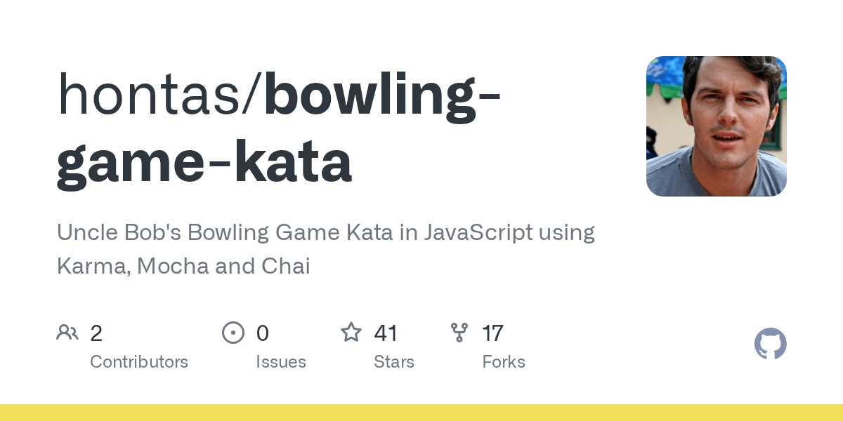 GitHub hontas/bowlinggamekata Uncle Bob's Bowling Game Kata in