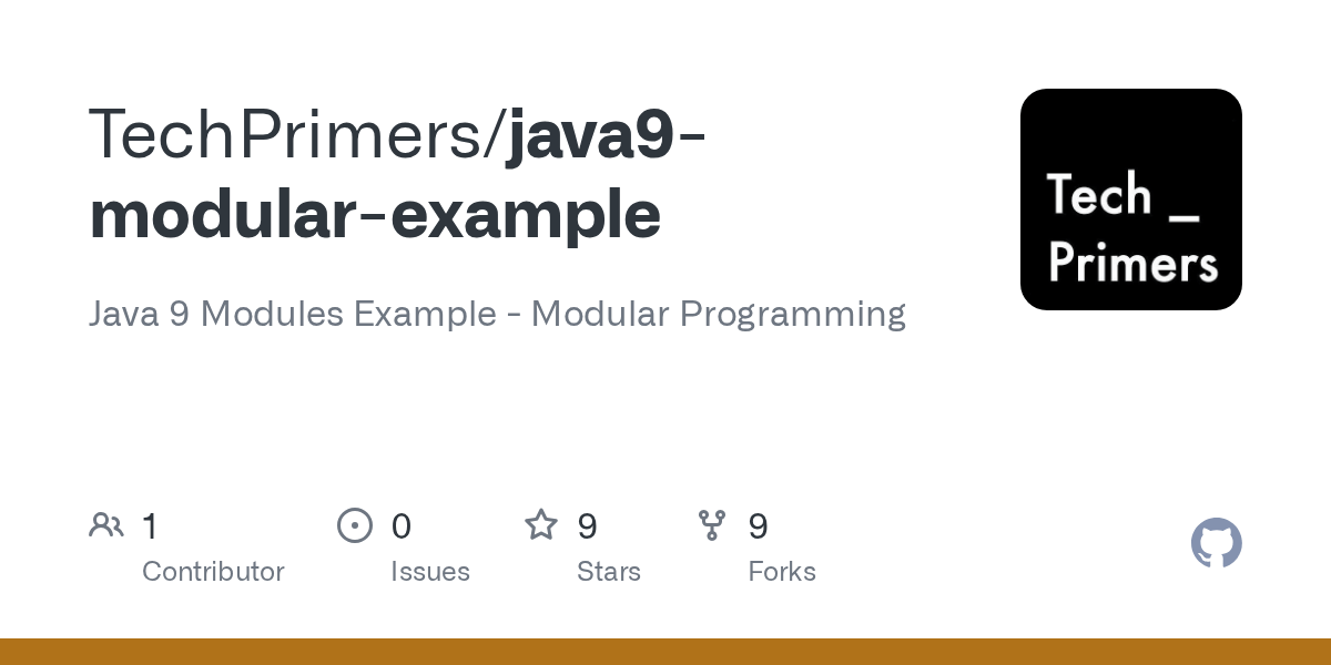 GitHub TechPrimers/java9modularexample Java 9 Modules Example