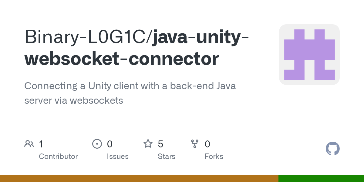 GitHub BinaryL0G1C/javaunitywebsocketconnector Connecting a