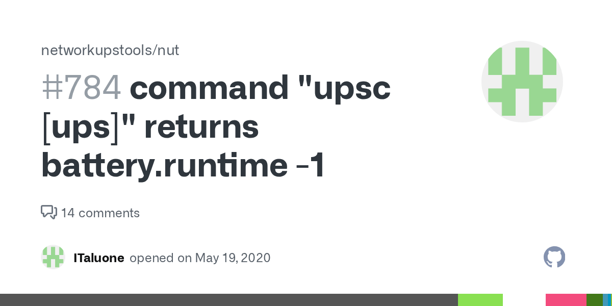 command "upsc [ups]" returns battery.runtime 1 · Issue 784
