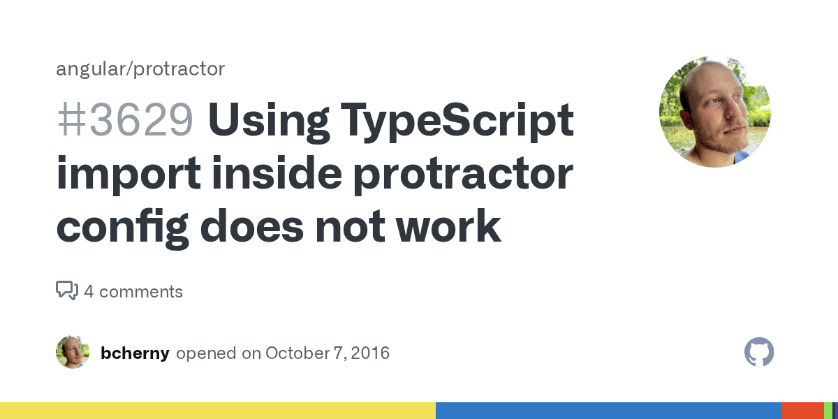Using TypeScript import inside protractor config does not work · Issue