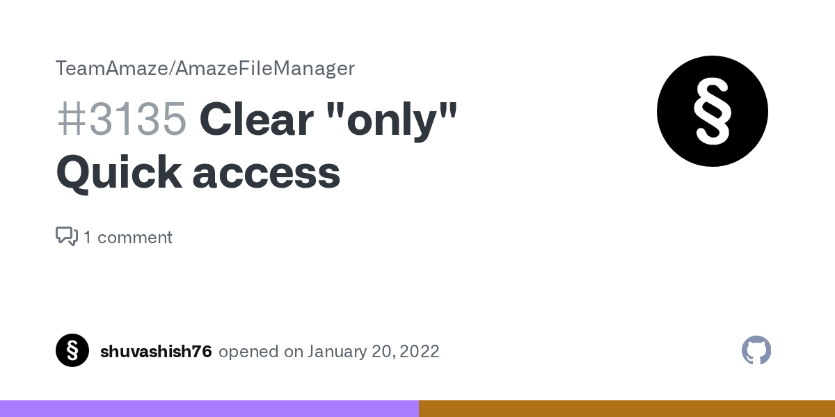 Clear "only" Quick access · Issue 3135 · TeamAmaze/AmazeFileManager