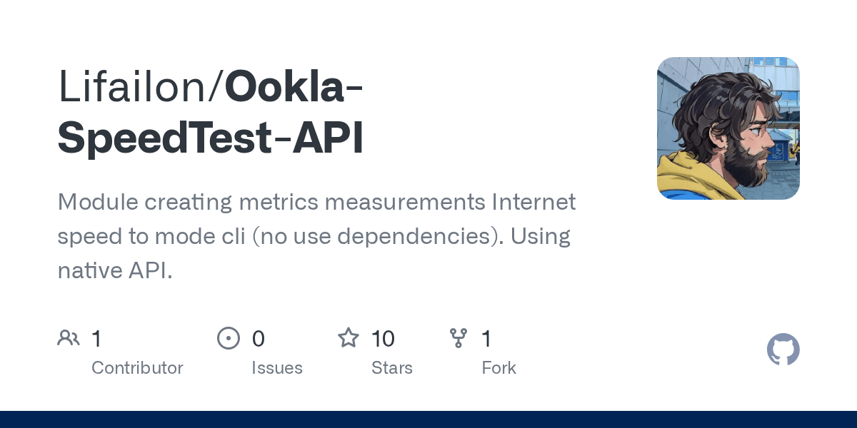 GitHub Lifailon/OoklaSpeedTestAPI Module creating metrics