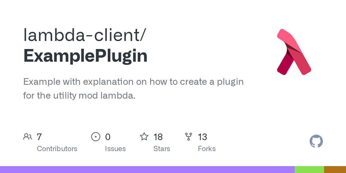 GitHub lambdaclient/ExamplePlugin Example with explanation on how