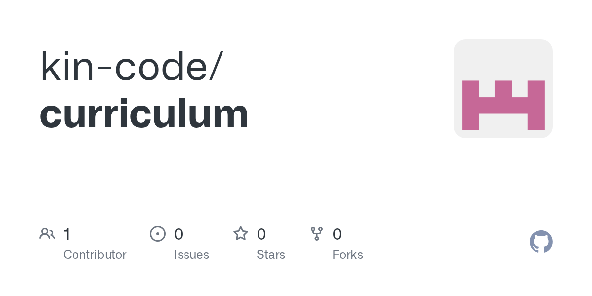 GitHub kincode/curriculum