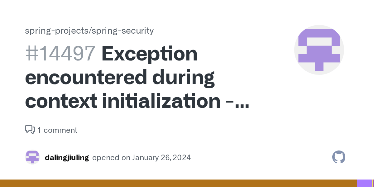 Exception encountered during context initialization cancelling