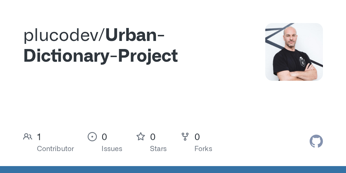 GitHub plucodev/UrbanDictionaryProject