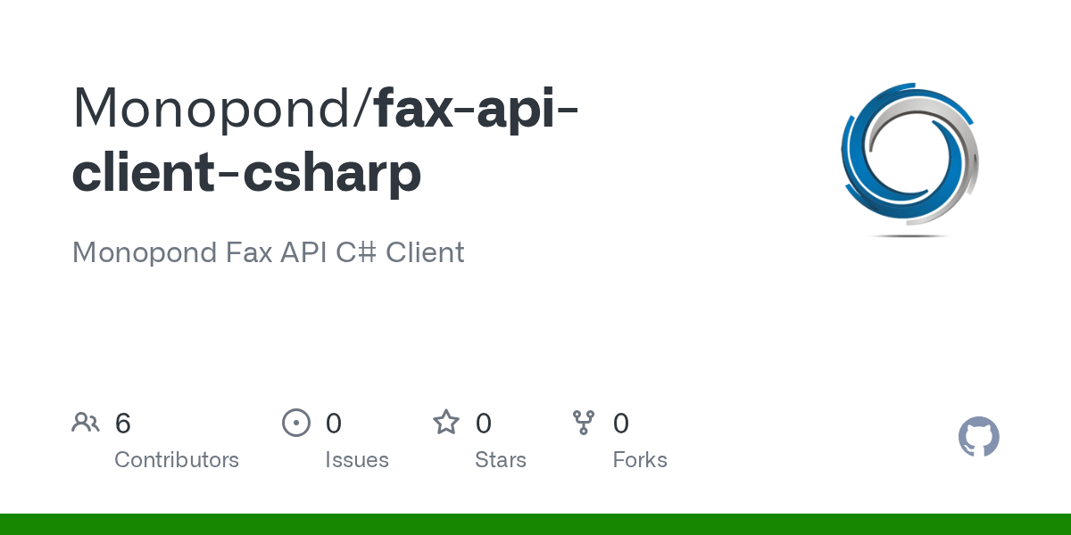 GitHub Monopond/faxapiclientcsharp Monopond Fax API C Client