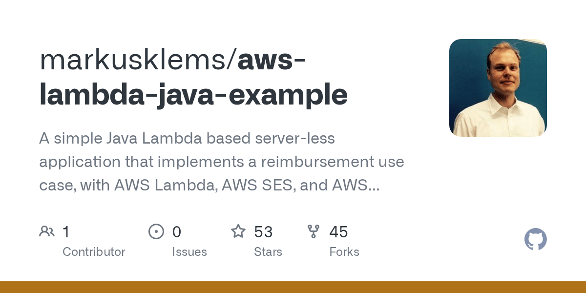 GitHub markusklems/awslambdajavaexample A simple Java Lambda