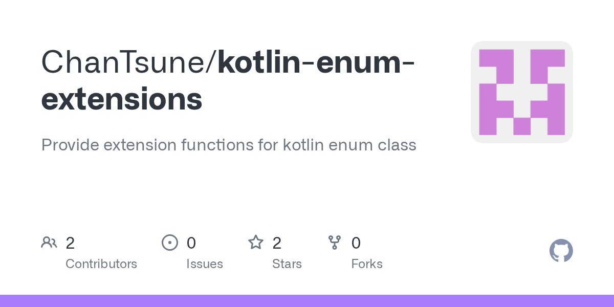 GitHub ChanTsune/kotlinenumextensions Provide extension functions