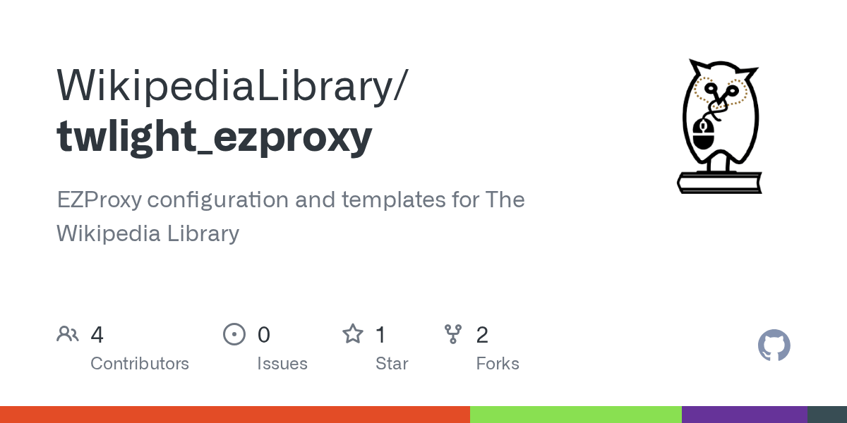 GitHub WikipediaLibrary/twlight_ezproxy EZProxy configuration and