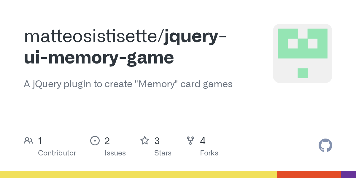 GitHub matteosistisette/jqueryuimemorygame A jQuery plugin to