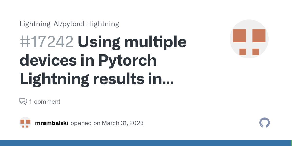 Using multiple devices in Pytorch Lightning results in multiple
