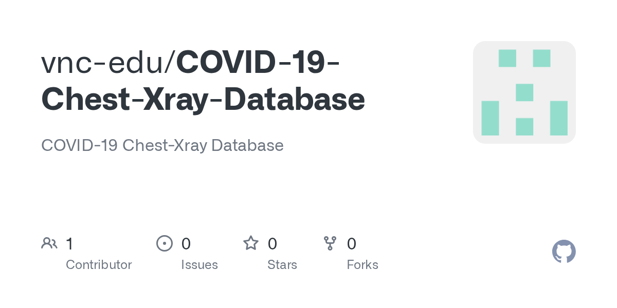 GitHub vncedu/COVID19ChestXrayDatabase COVID19 ChestXray Database