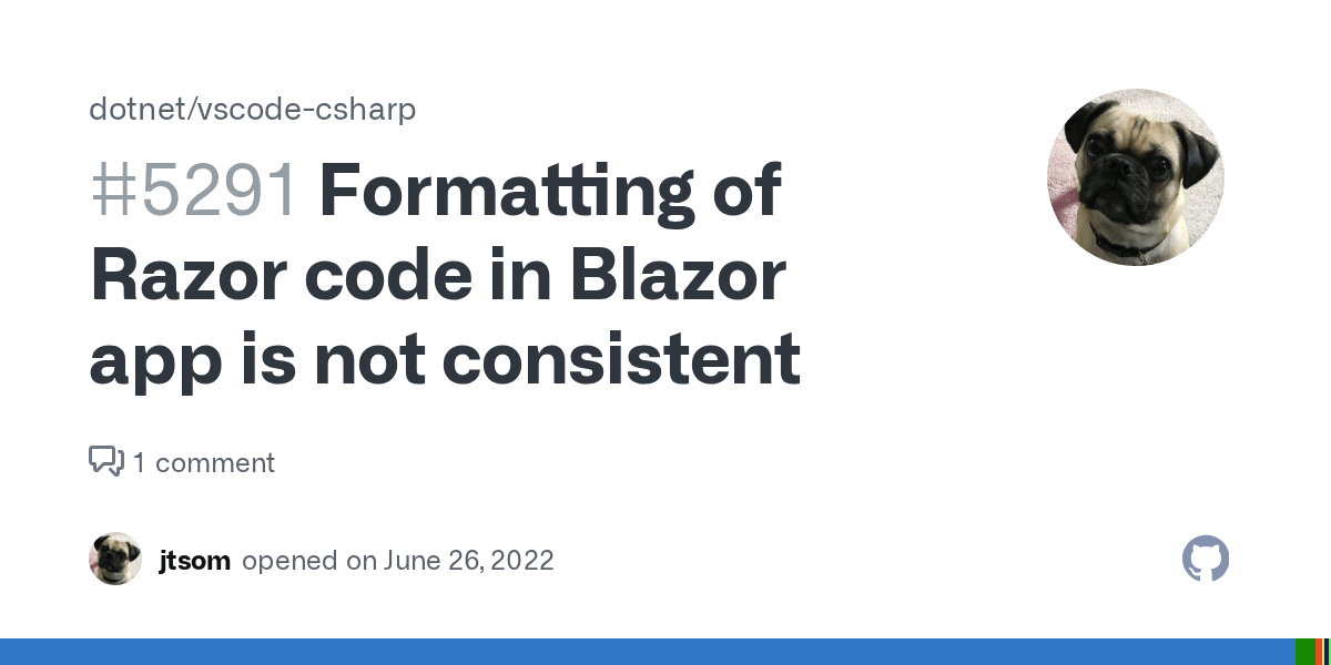 Formatting of Razor code in Blazor app is not consistent · Issue 5291