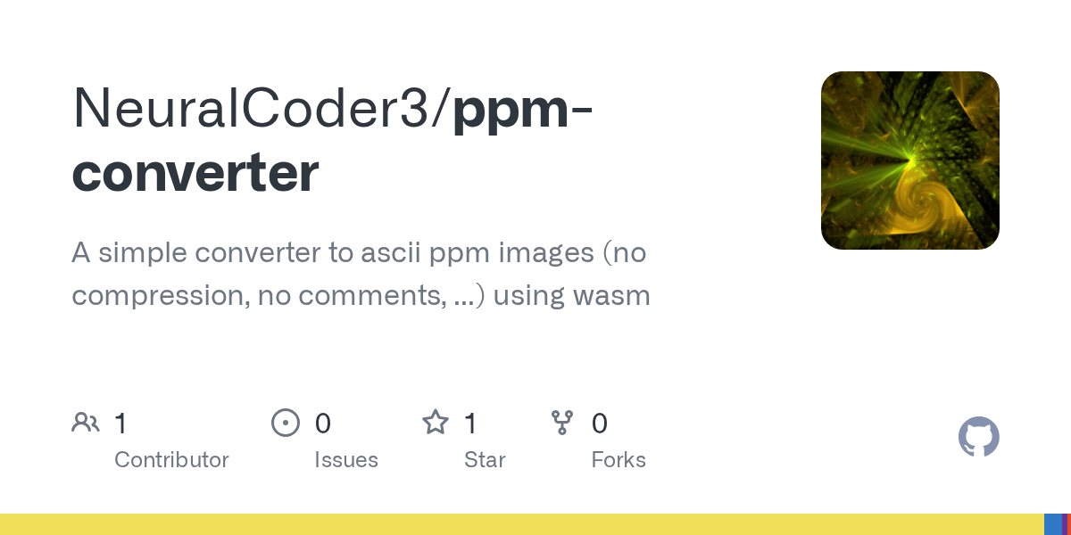 GitHub - NeuralCoder3/ppm-converter: A simple converter to ascii ppm