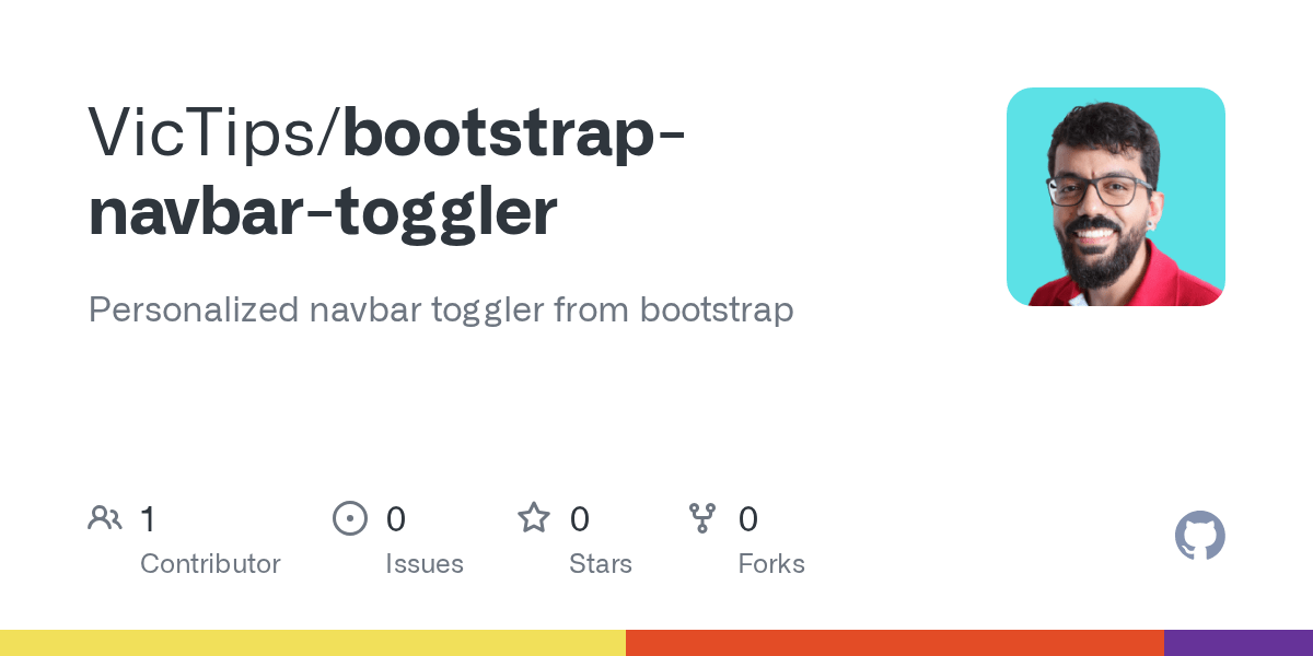 GitHub VicTips/bootstrapnavbartoggler Personalized navbar toggler