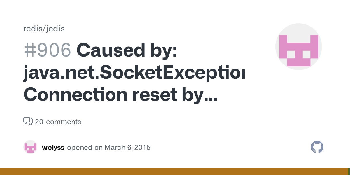 Caused by Connection reset by peer socket