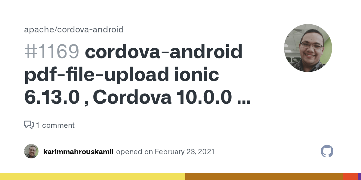 cordovaandroid pdffileupload ionic 6.13.0 , Cordova 10.0.0 is not