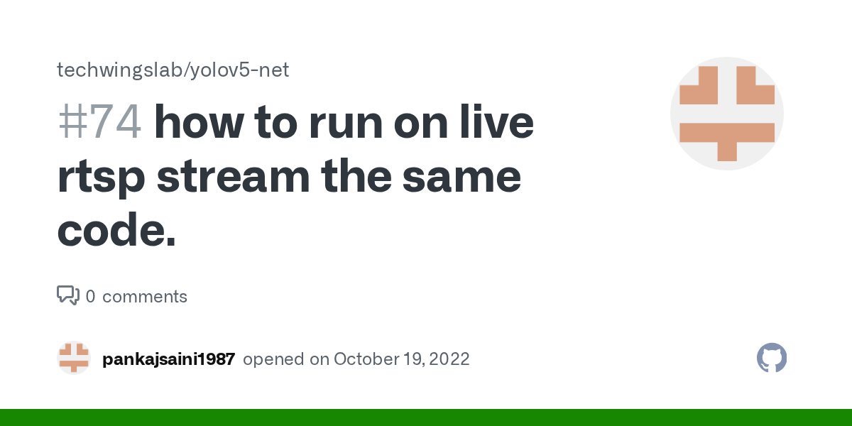 how to run on live rtsp stream the same code. · Issue 74