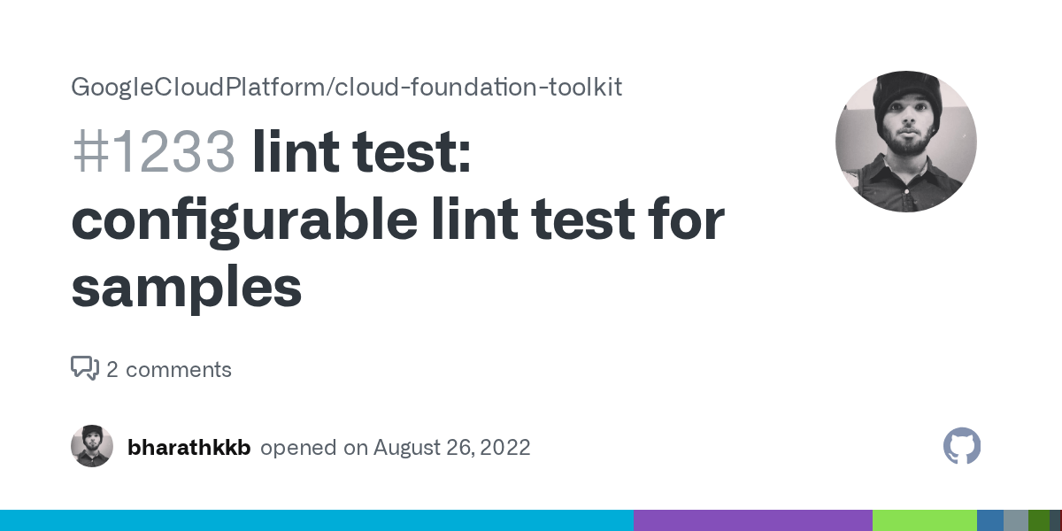lint test configurable lint test for samples · Issue 1233