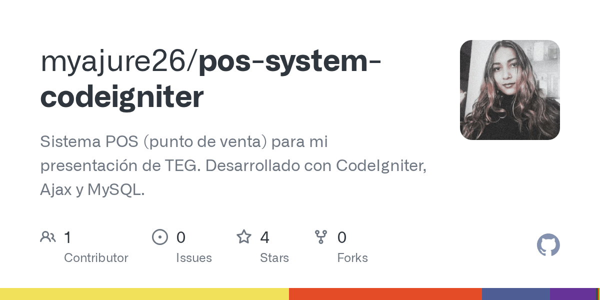 GitHub DramaQueeen26/possystemcodeigniter Sistema POS (punto de