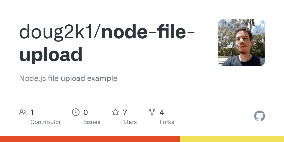 GitHub doug2k1/nodefileupload Node.js file upload example