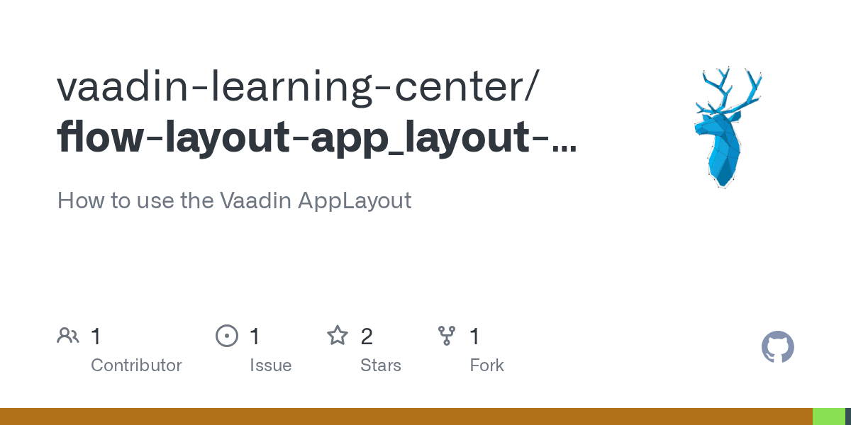 GitHub vaadinlearningcenter/flowlayoutapp_layoutvaadin How to
