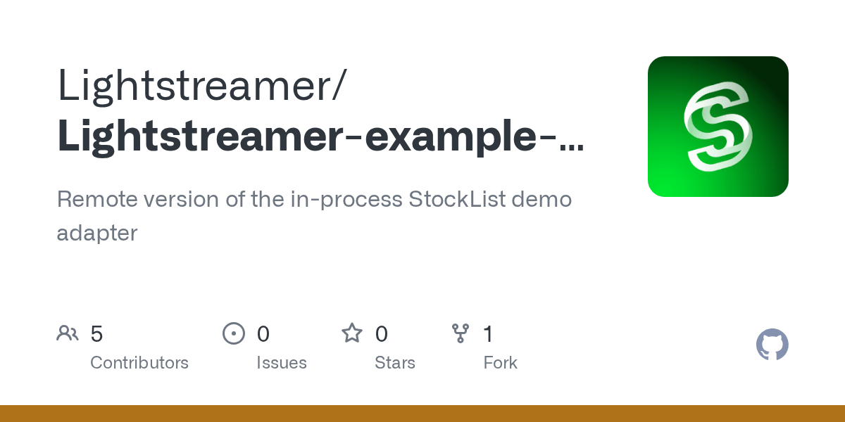 GitHub Lightstreamer/LightstreamerexampleStockListadapterjava