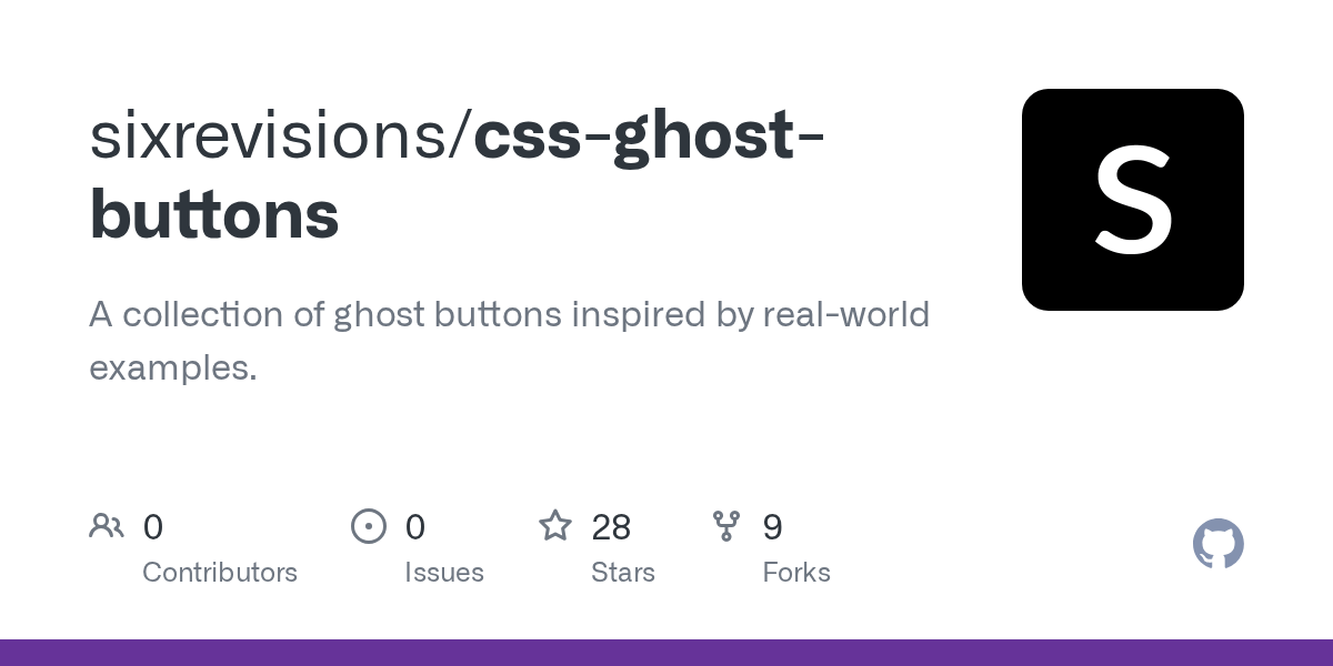 GitHub sixrevisions/cssghostbuttons A collection of ghost buttons inspired by realworld