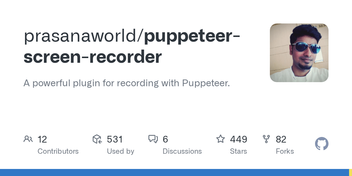 Issues · prasanaworld/puppeteerscreenrecorder · GitHub