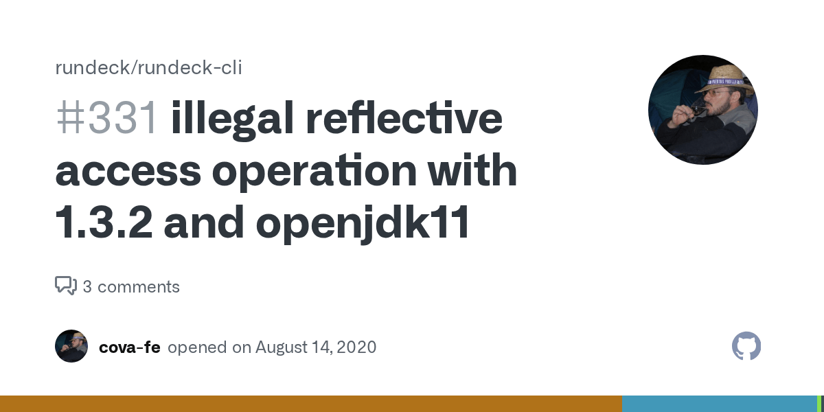 illegal reflective access operation with 1.3.2 and openjdk11 · Issue