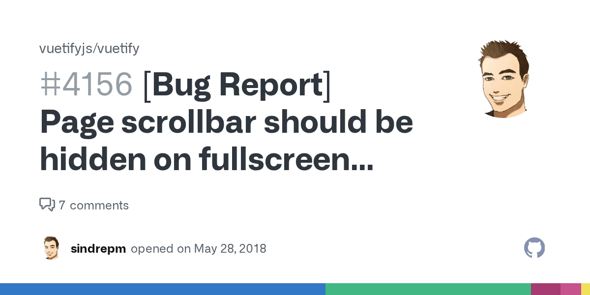 [Bug Report] Page scrollbar should be hidden on fullscreen dialogs