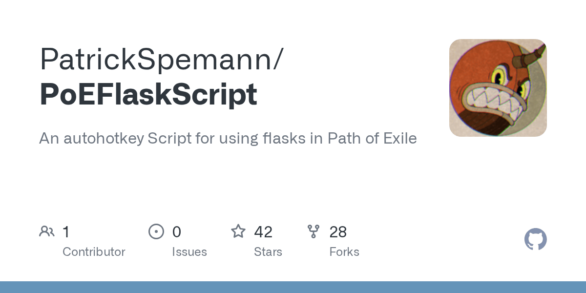 GitHub PatrickSpemann/PoEFlaskScript An autohotkey Script for using