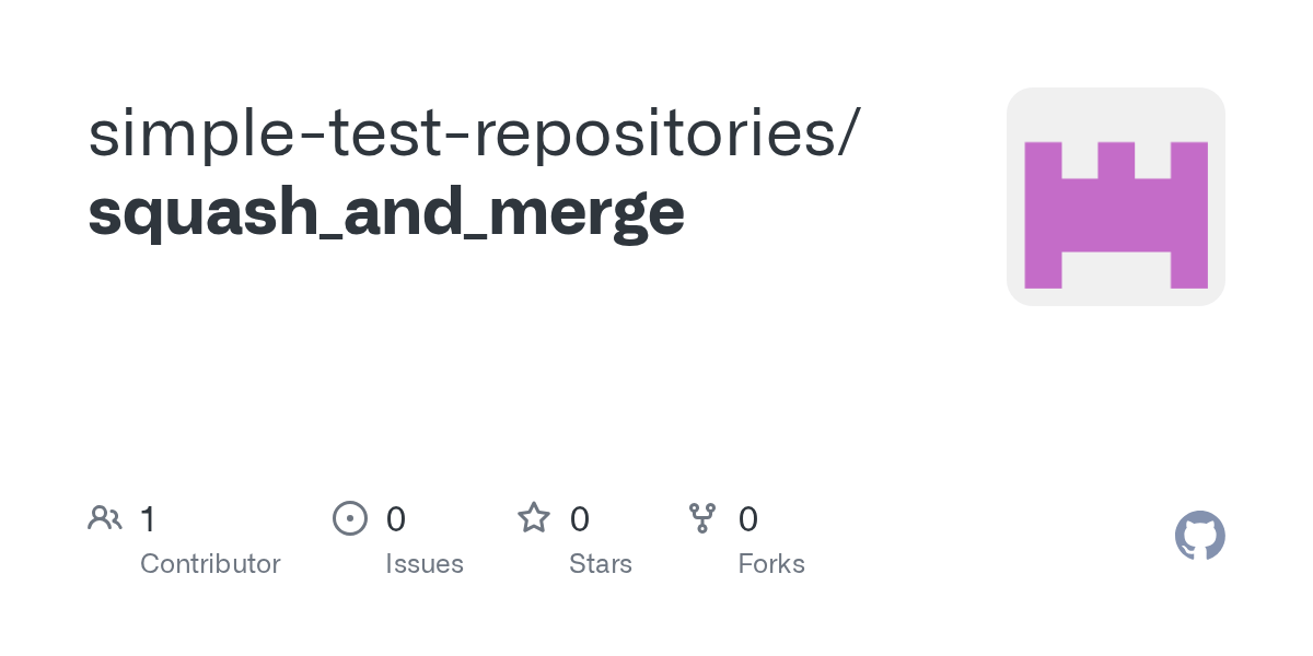 GitHub simpletestrepositories/squash_and_merge