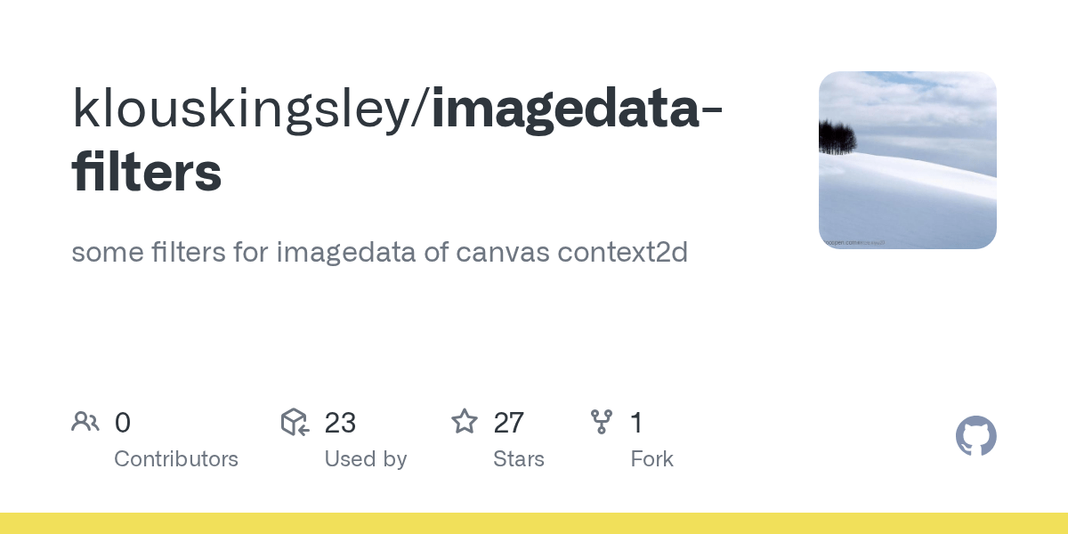 GitHub klouskingsley/imagedatafilters some filters for imagedata of