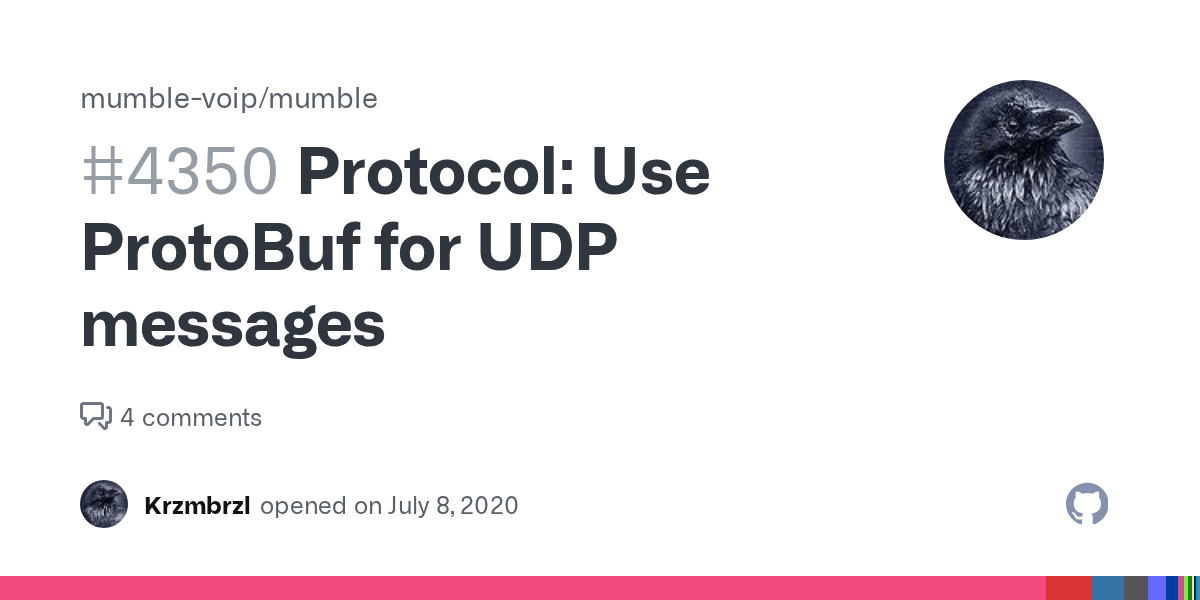 Protocol Use ProtoBuf for UDP messages · Issue 4350 · mumblevoip