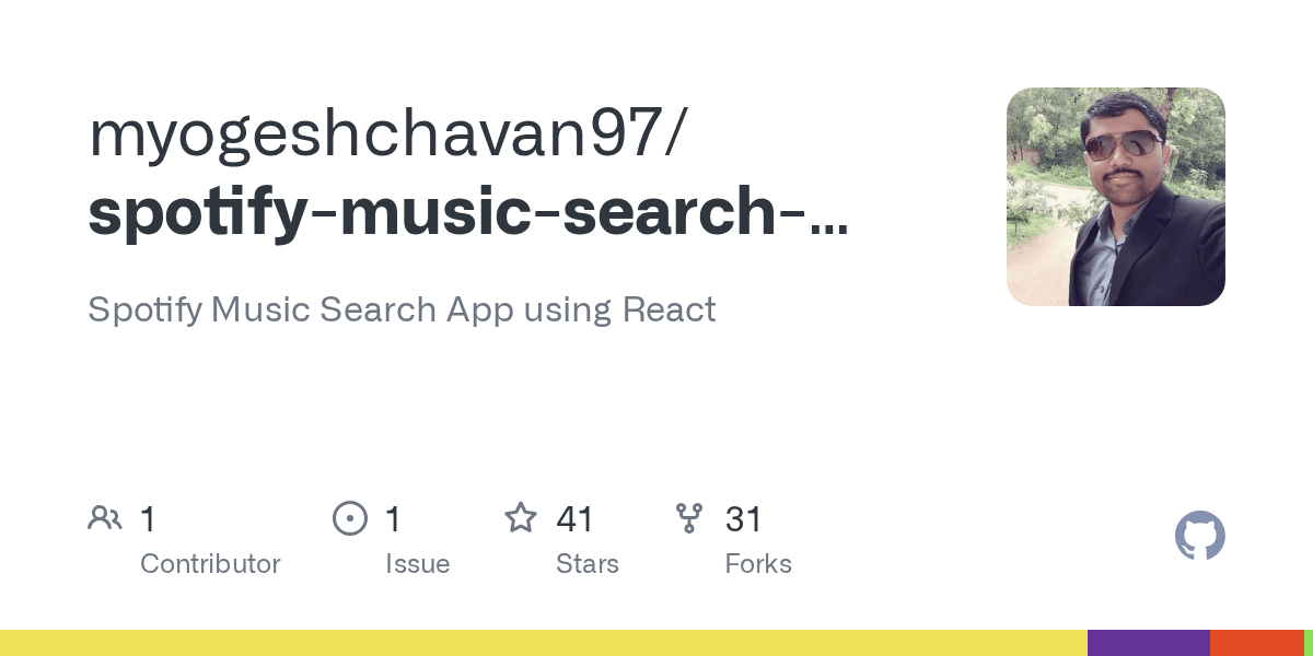 GitHub myogeshchavan97/spotifymusicsearchapp Spotify Music Search