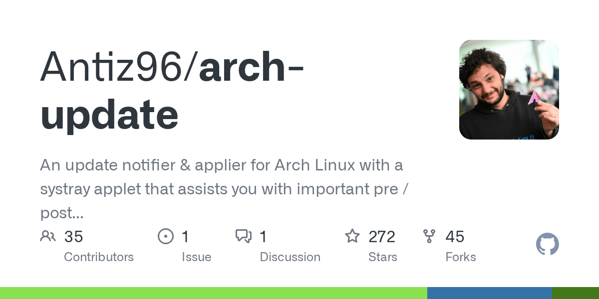 GitHub Antiz96/archupdate An update notifier/applier for Arch Linux that assists you with