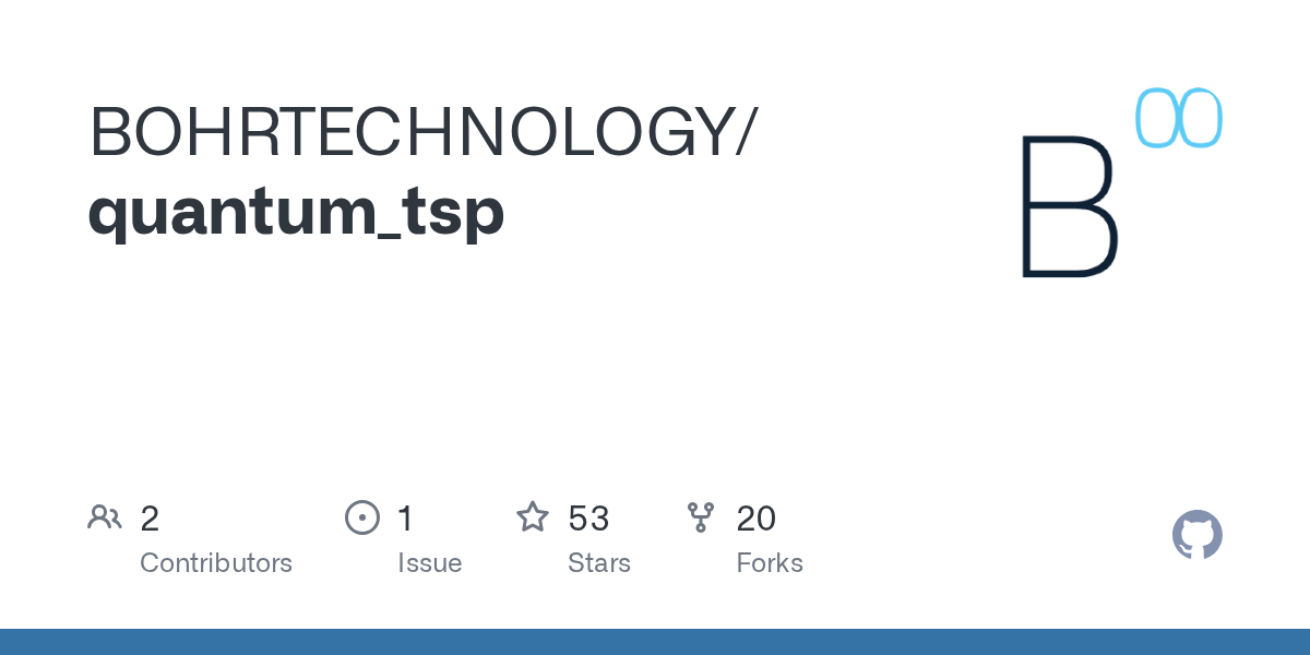 GitHub BOHRTECHNOLOGY/quantum_tsp