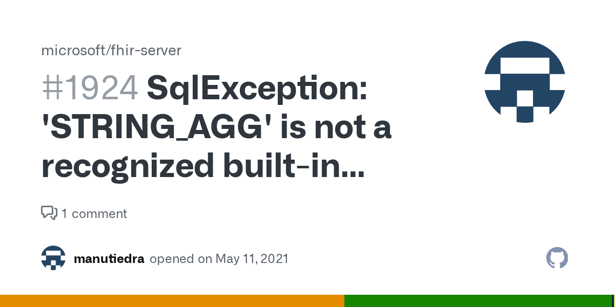 SqlException 'STRING_AGG' is not a recognized builtin function name