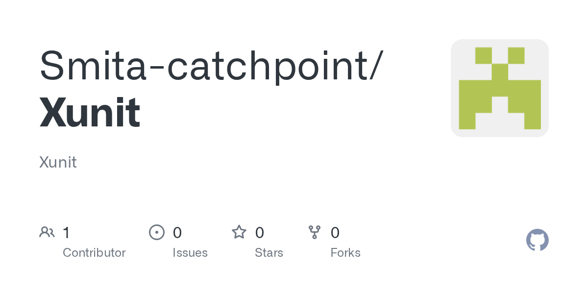 GitHub Smitacatchpoint/Xunit Xunit