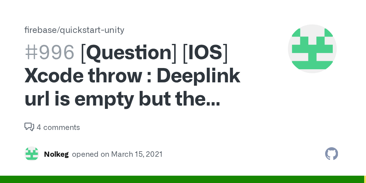 [Question] [IOS] Xcode throw Deeplink url is empty but the diagnostic
