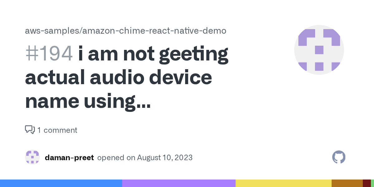 i am not geeting actual audio device name using meetingSession