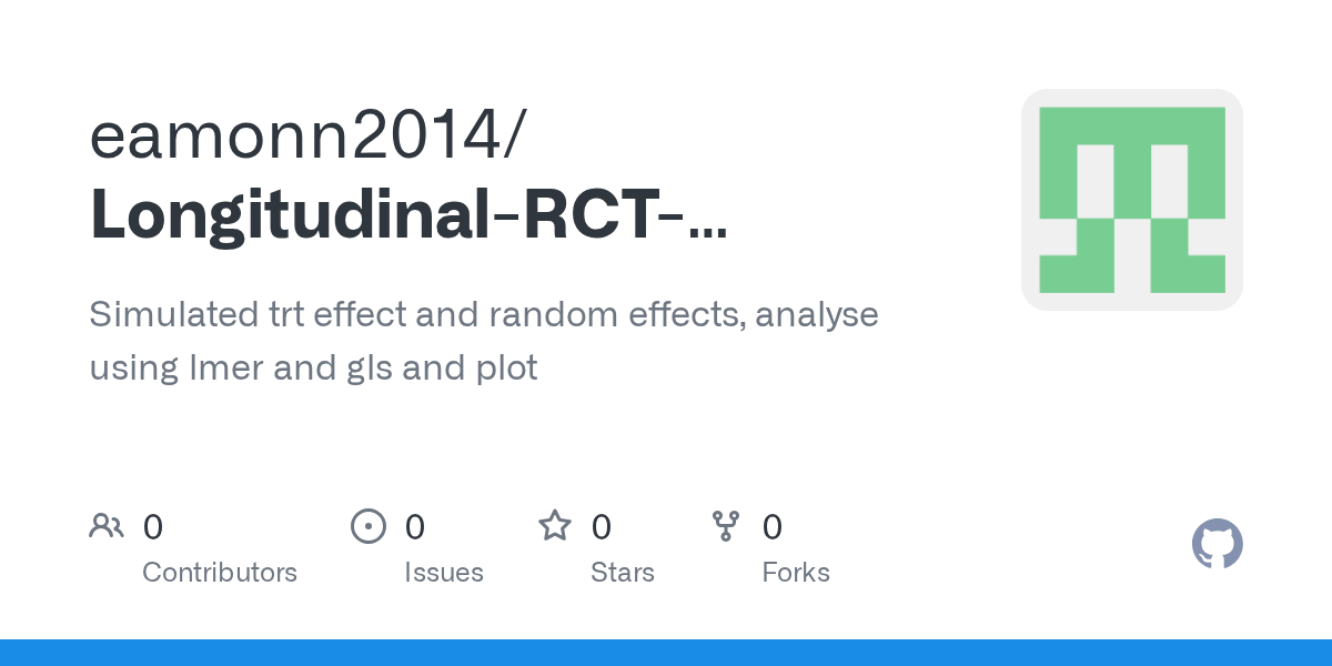 GitHub eamonn2014/LongitudinalRCTtreatmenteffectestimation