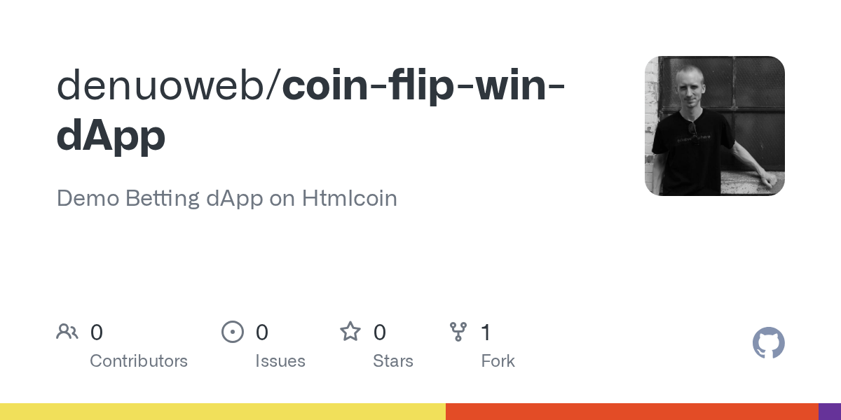 GitHub denuoweb/coinflipwindApp Demo Betting dApp on Htmlcoin