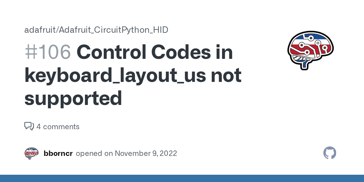 Control Codes in keyboard_layout_us not supported · Issue 106 · adafruit/Adafruit_CircuitPython